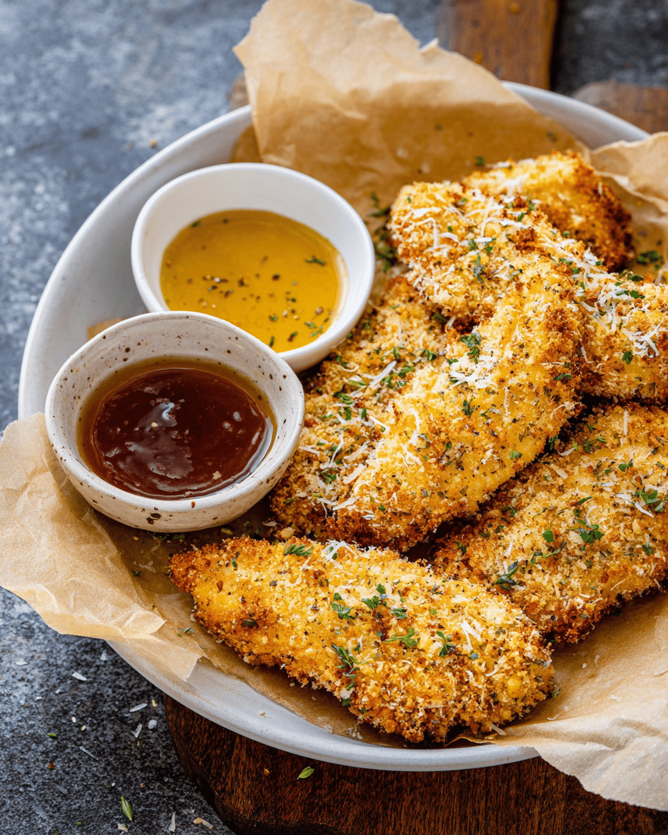 Crispy Baked Honey Mustard Chicken Tenders