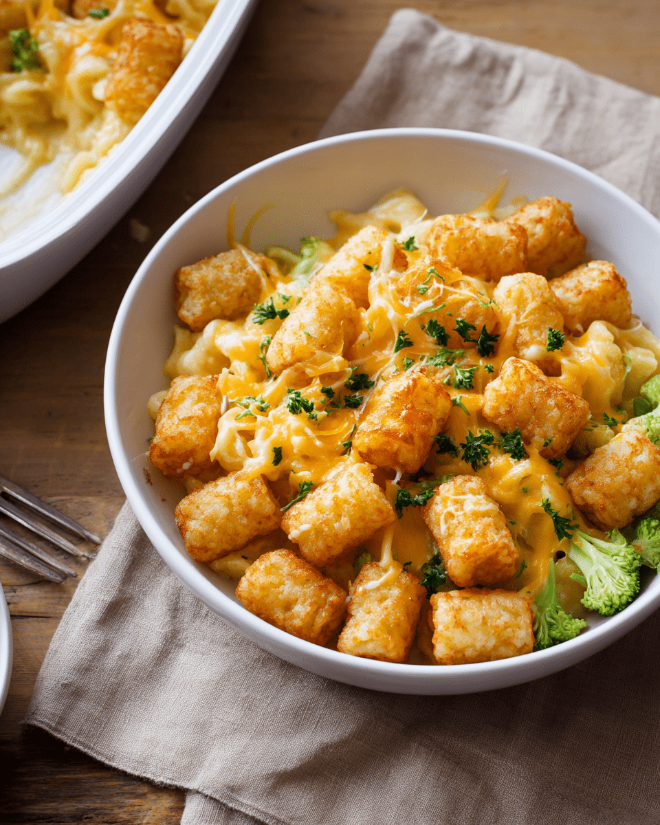 Mac and Cheese Tot Dish