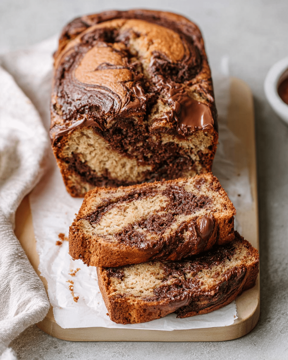 Nutella Swirl Banana Bread