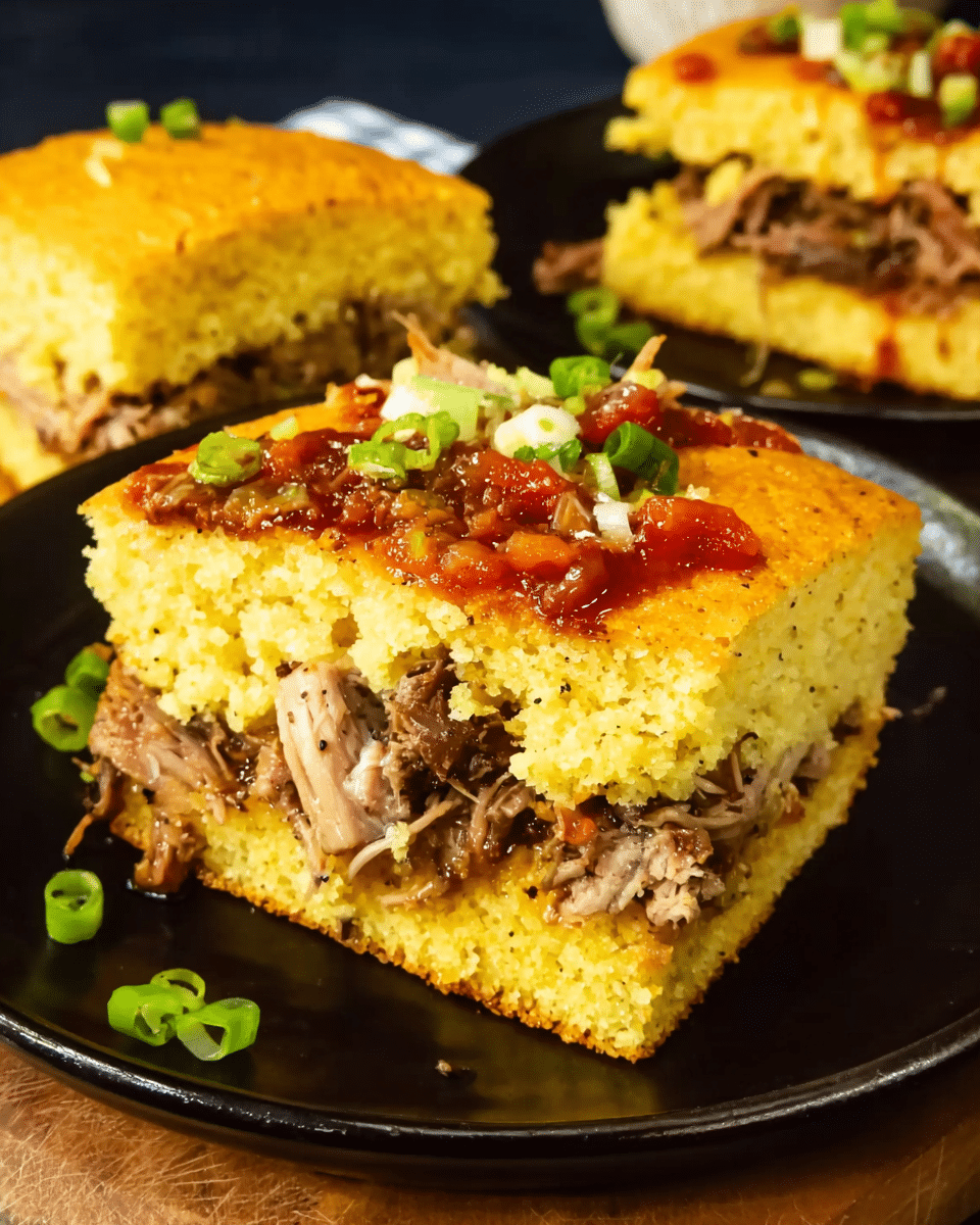 Pulled Pork Stuffed Cornbread