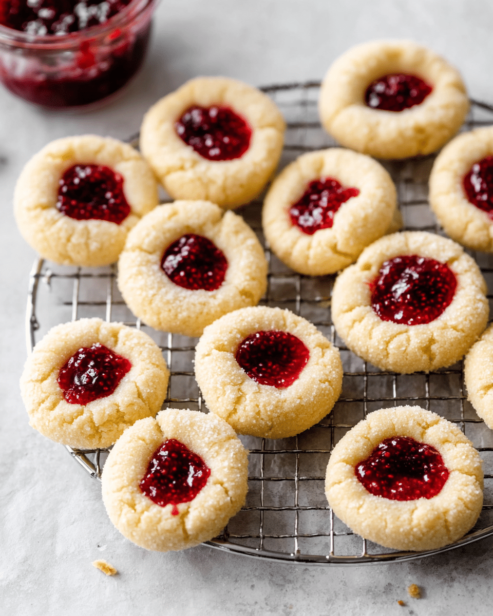 Raspberry Thumbprint Cookies