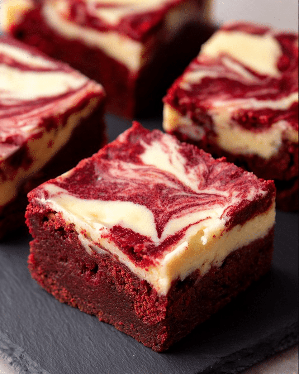 Red Velvet Cheesecake Swirl Brownies