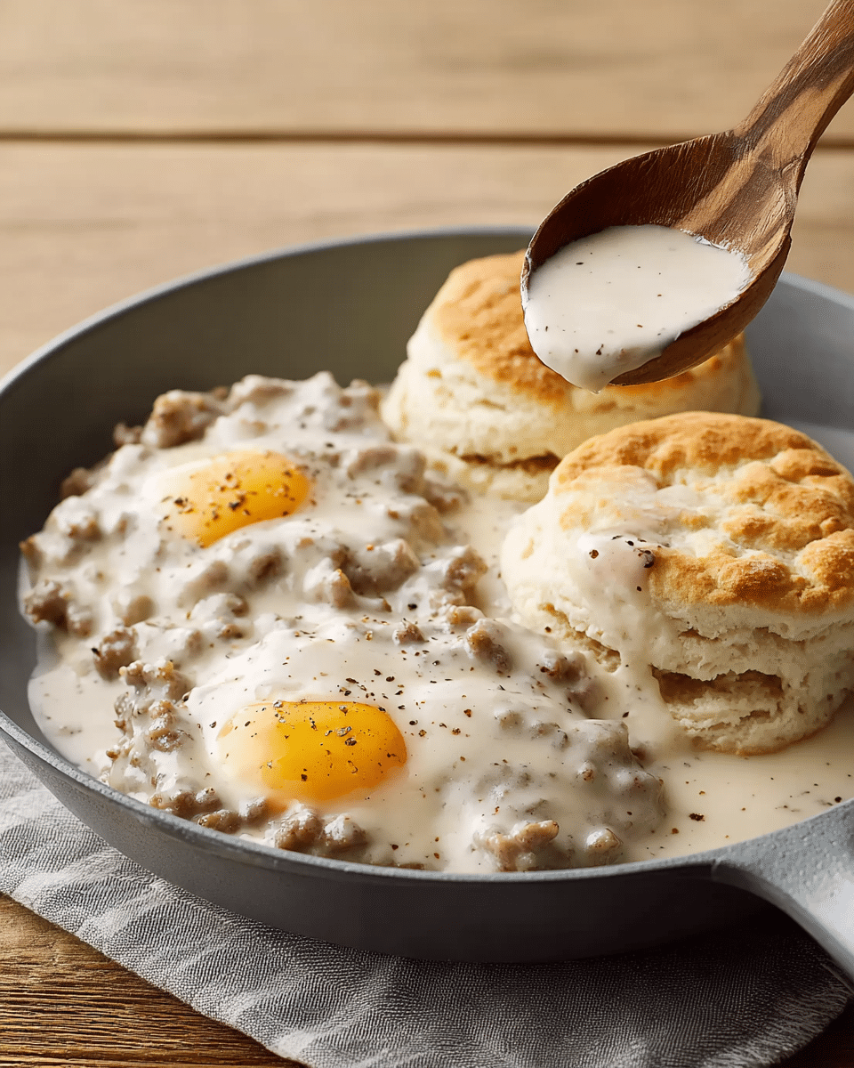 Sausage Gravy and Biscuits