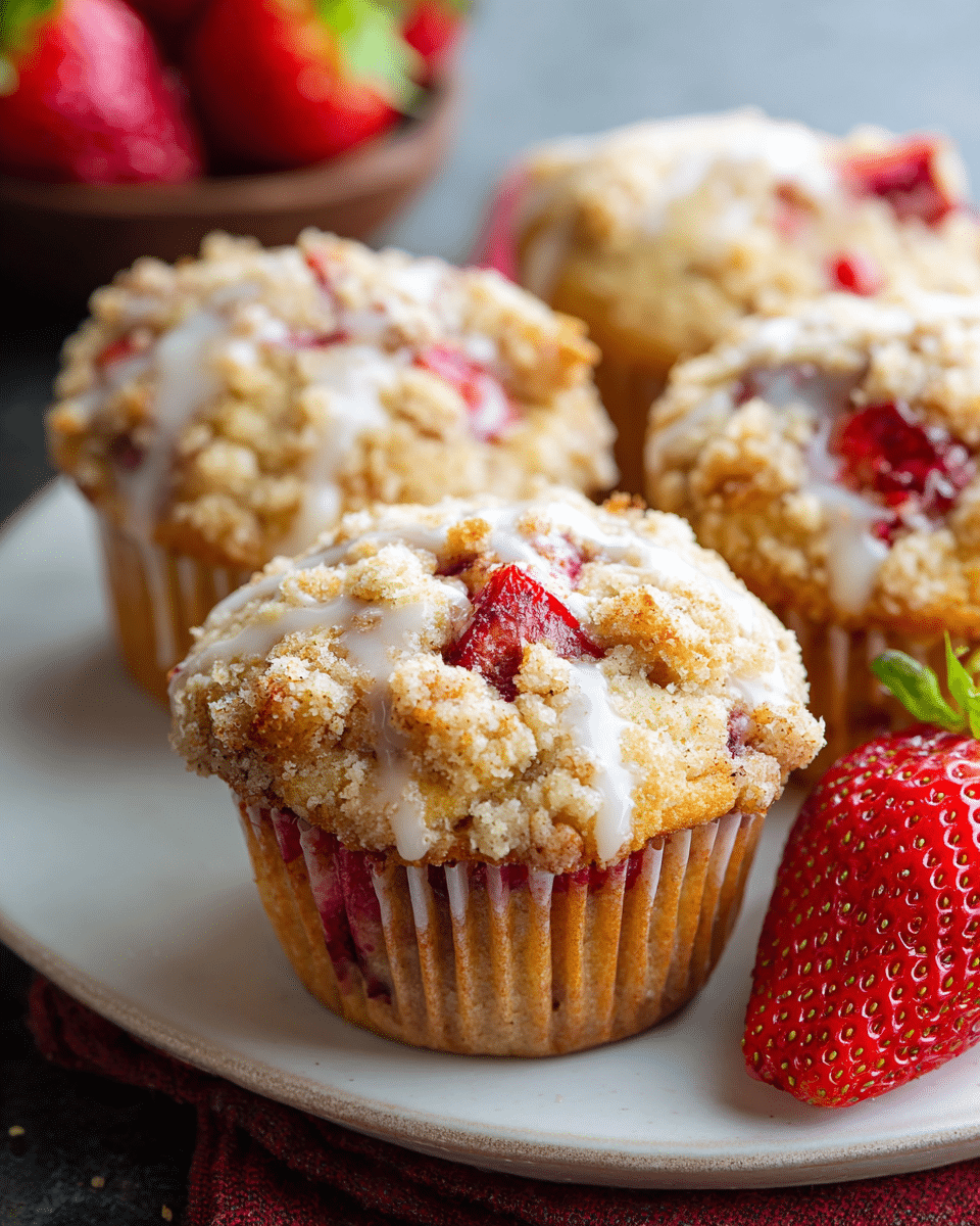 Strawberry Crumb Muffins