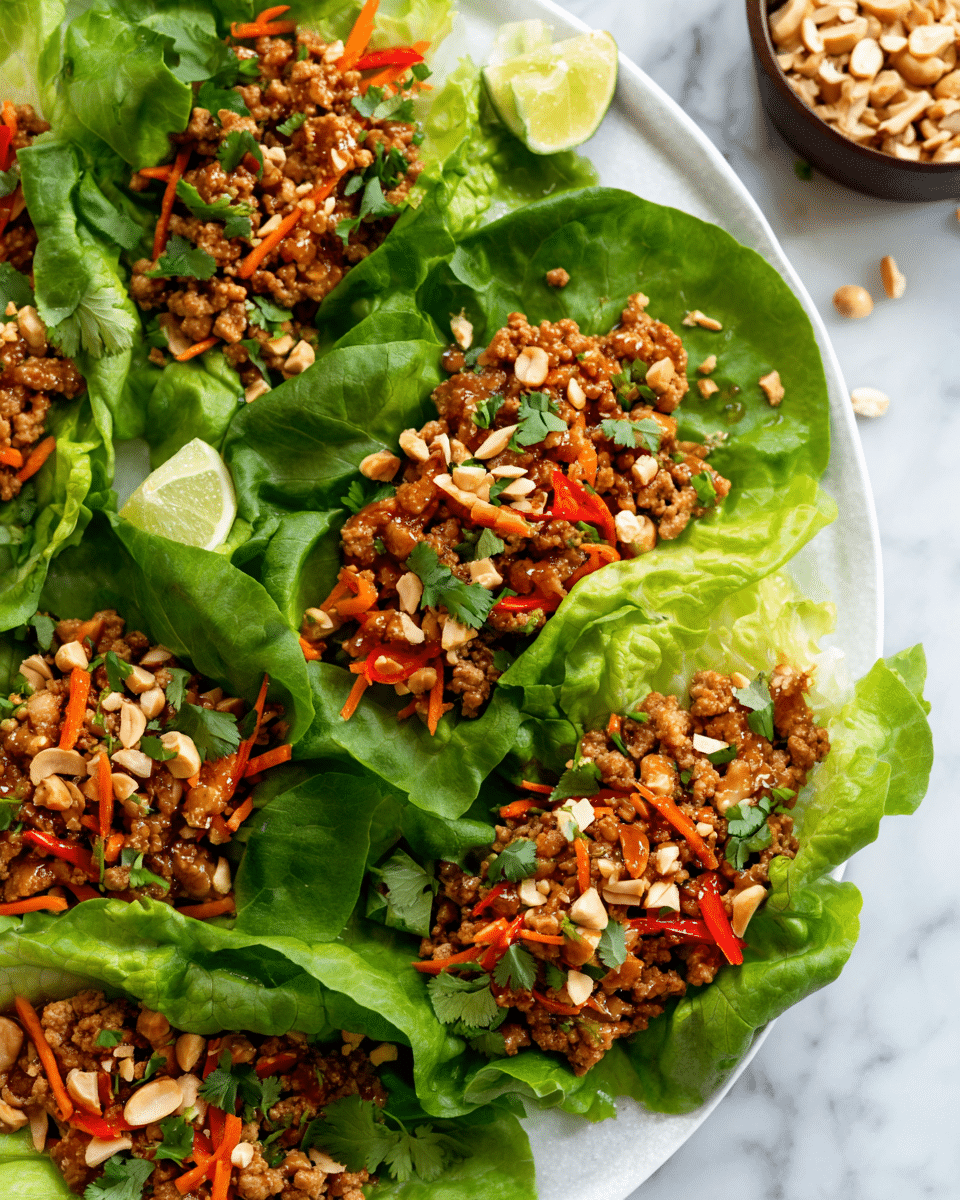 Thai Chicken Lettuce Wraps