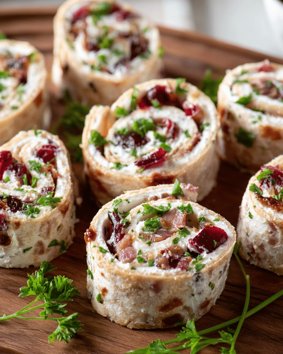 Turkey Bacon Cranberry Roll-Ups