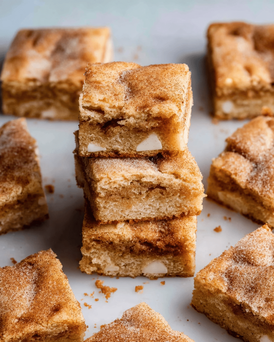 White Chocolate Snickerdoodle Blondies