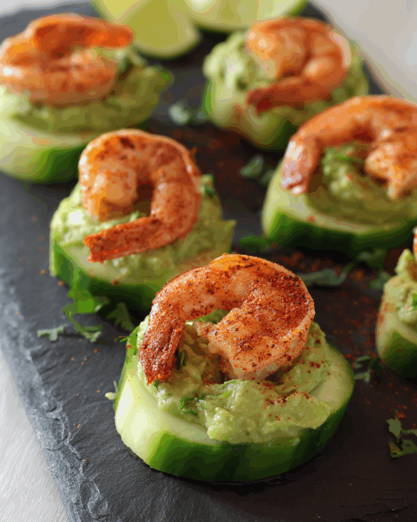 Avocado Cucumber Shrimp Appetizer