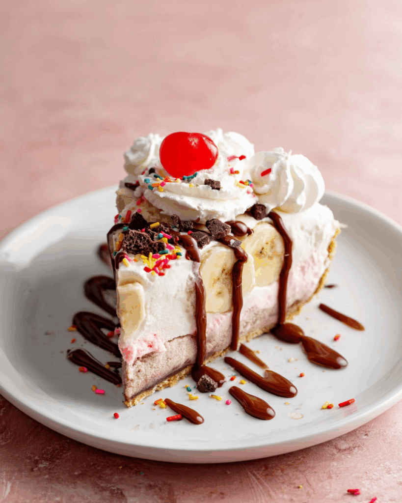Banana Split Ice Cream Pie