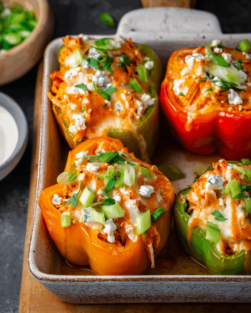 Buffalo Chicken Stuffed Peppers