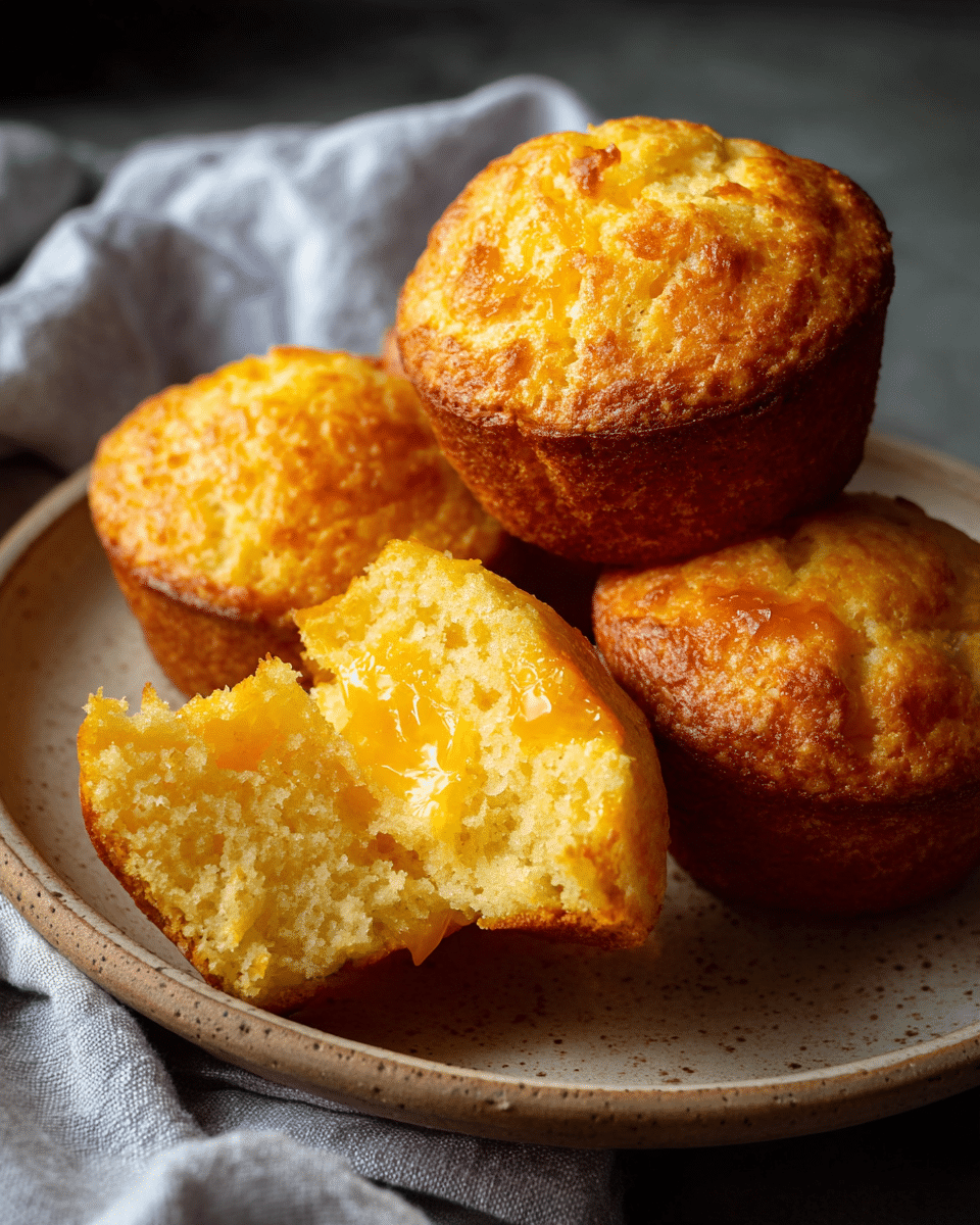 Cheddar Honey Cornbread Muffins