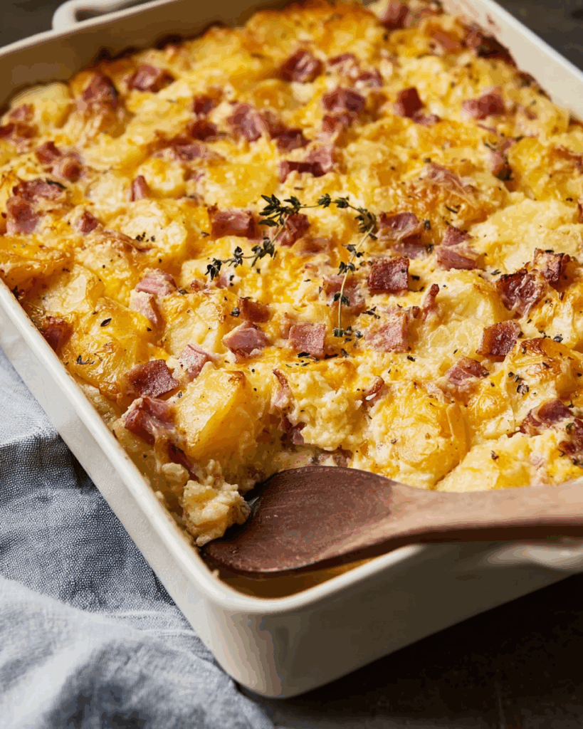 Cheesy Ham and Potato Bake
