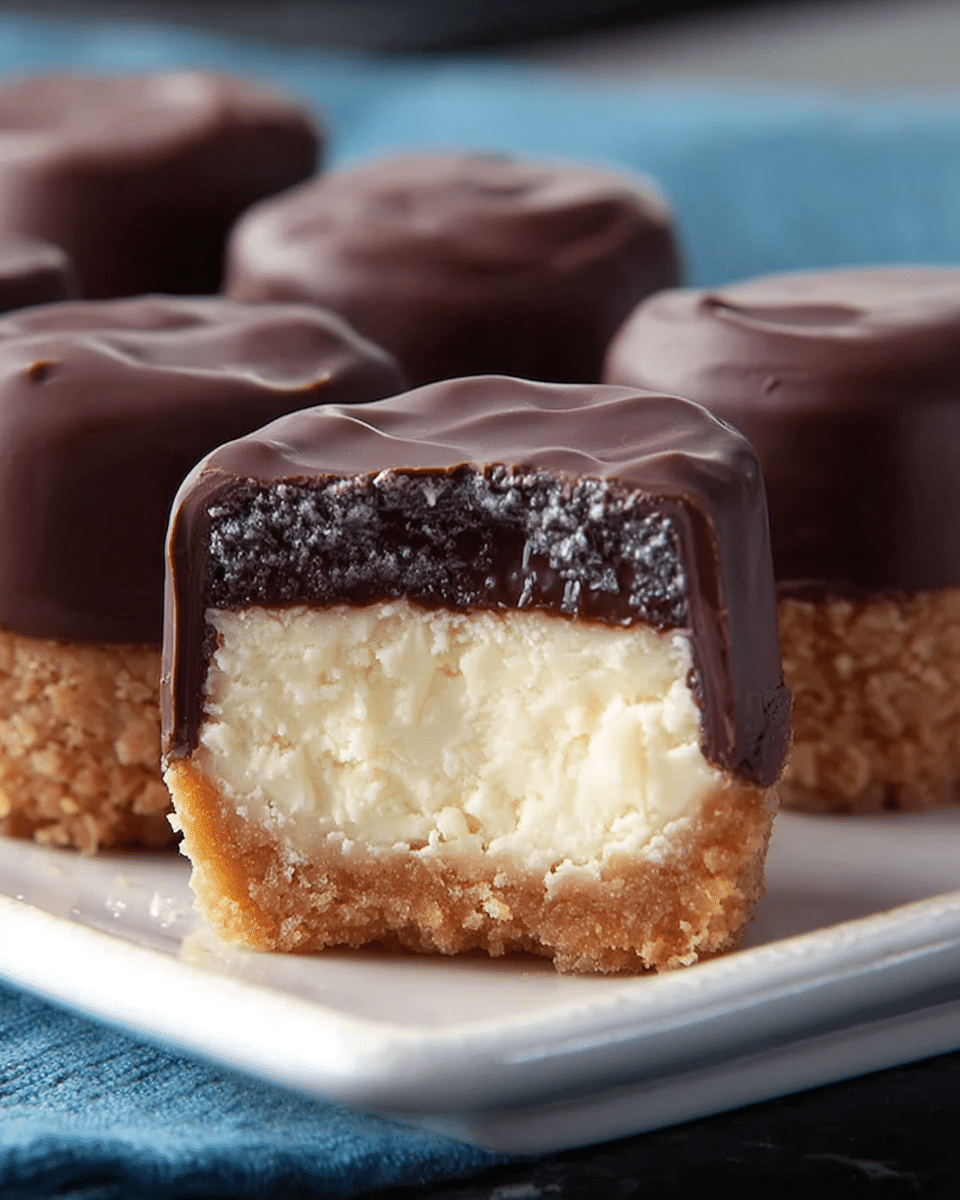 Chocolate-Covered Cheesecake Bites