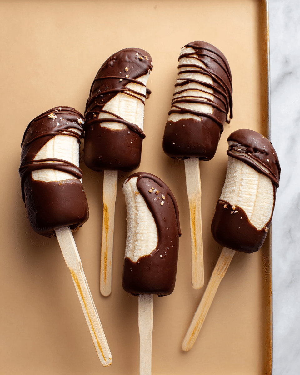 Chocolate-Covered Banana Pops