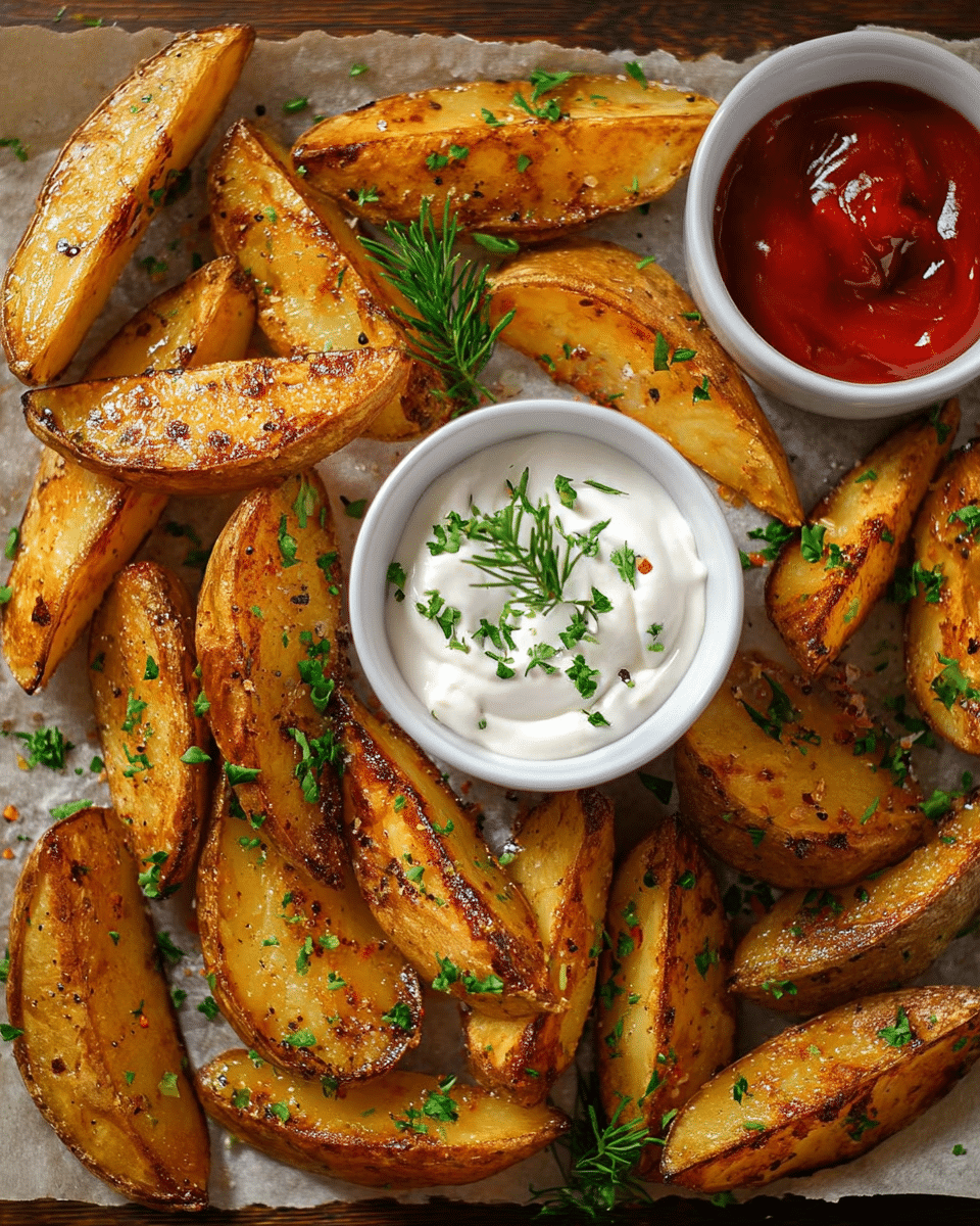 Crispy Baked Potato Wedges