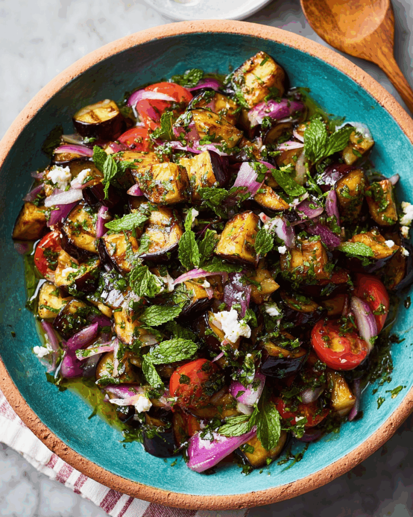 Eggplant Salad with Lemon and Herbs
