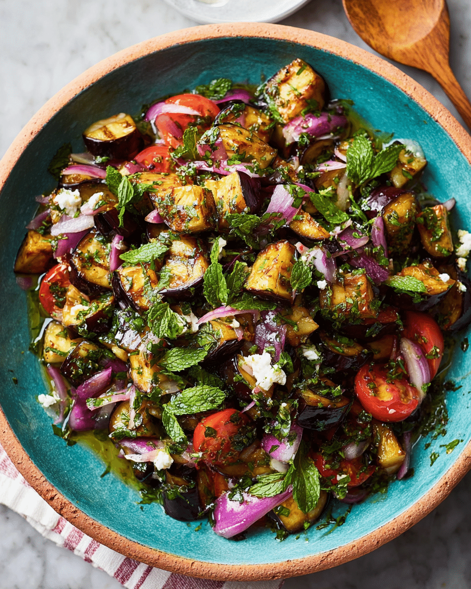 Eggplant Salad with Lemon and Herbs