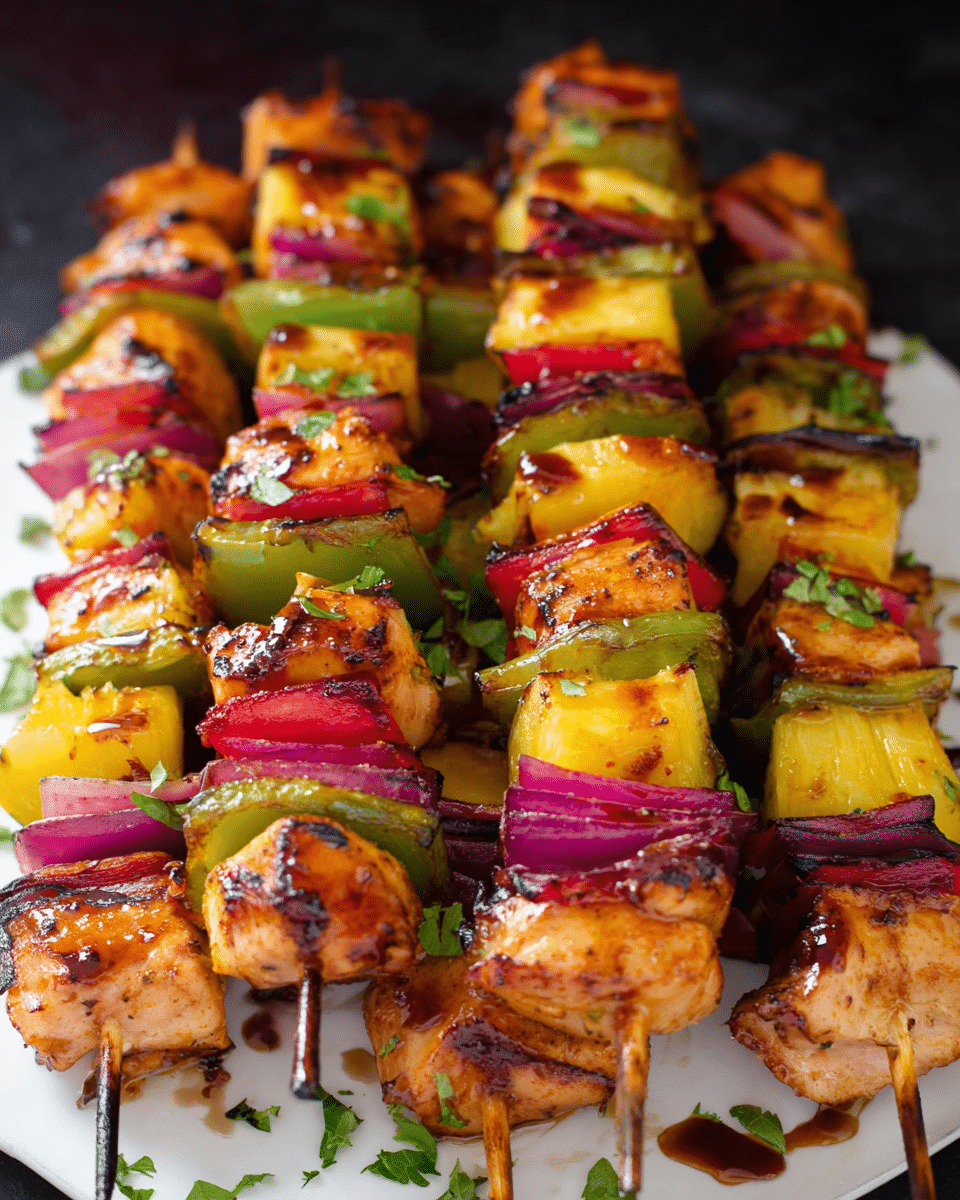 Hawaiian Chicken Kebabs
