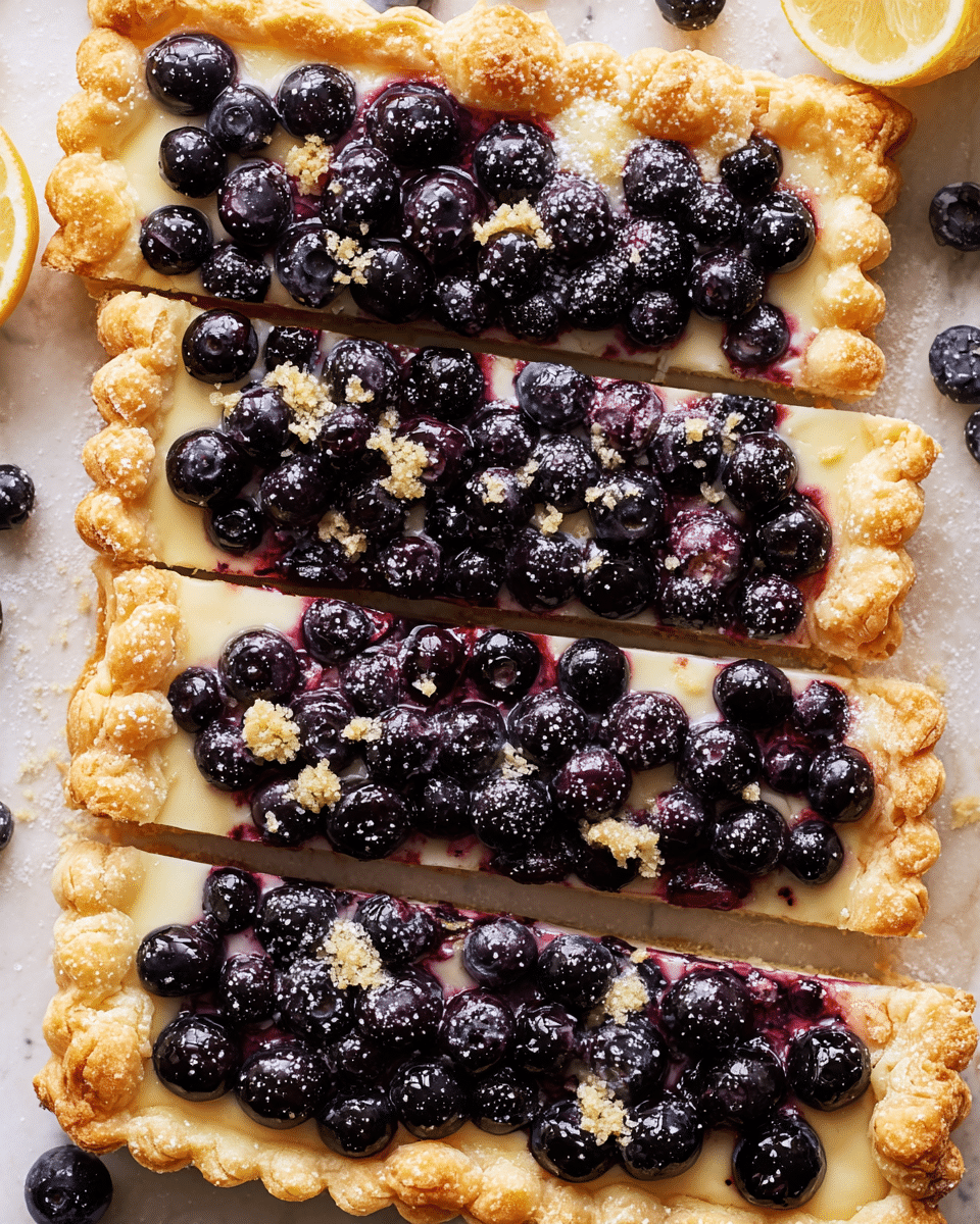 Lemon Blueberry Puff Pastry Tart
