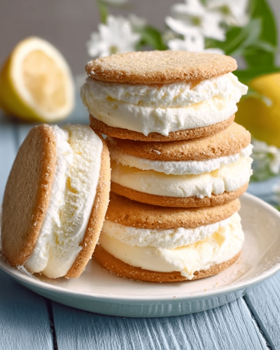 Lemon Ice Cream Sandwiches