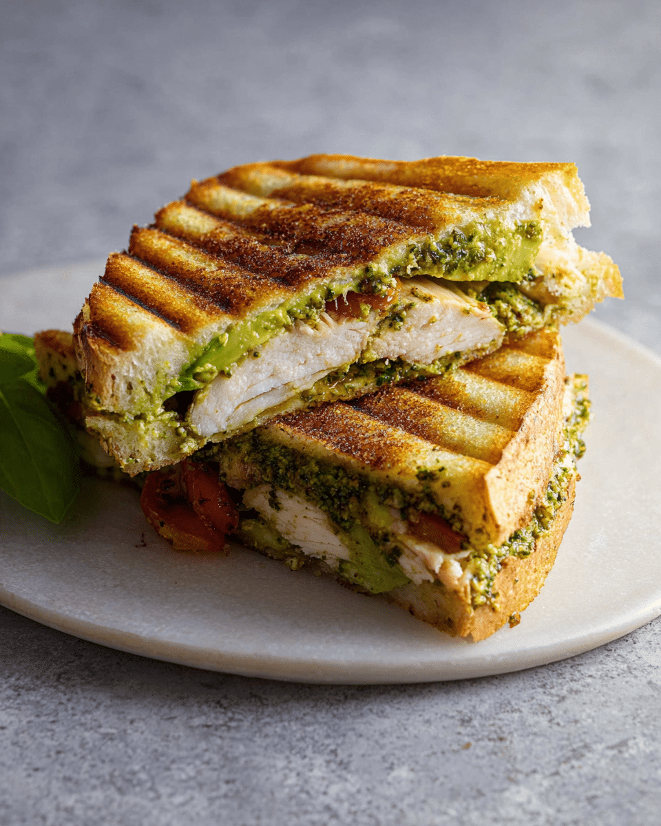 Pesto Chicken Avocado Panini