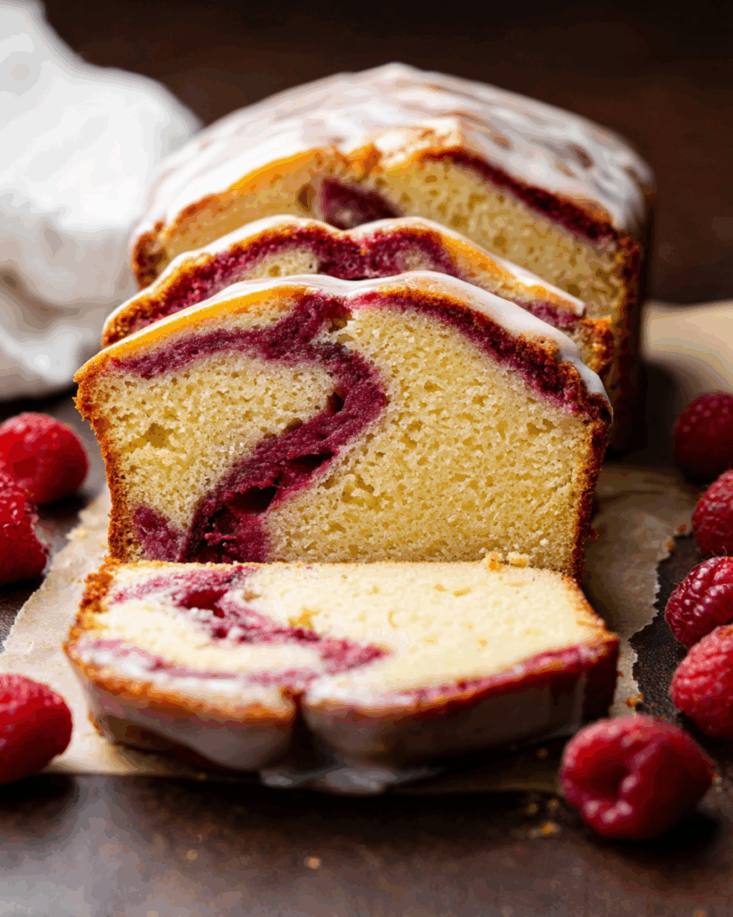 Raspberry Swirl Pound Cake