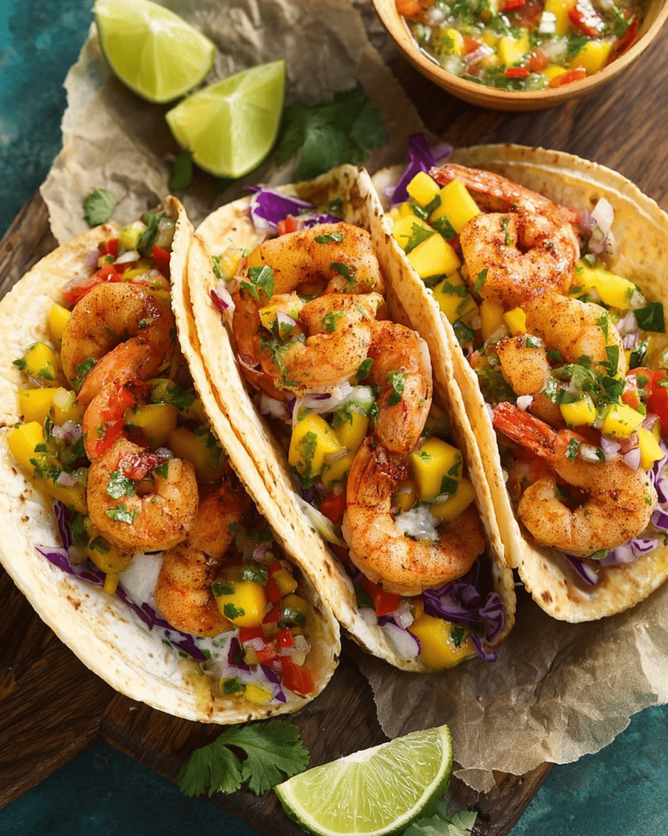 Shrimp Tacos with Mango Salsa