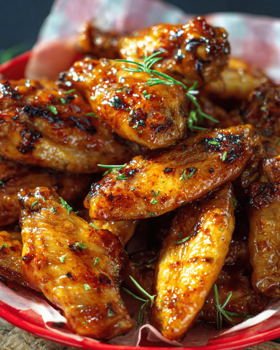 Smoked Honey Garlic Chicken Wings
