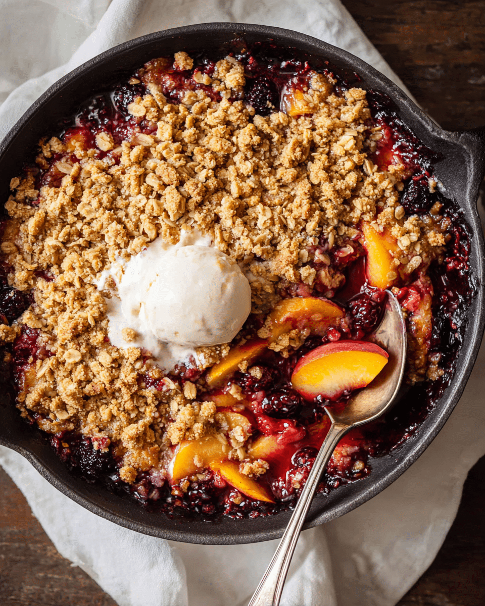 Vegan Peach Berry Crisp