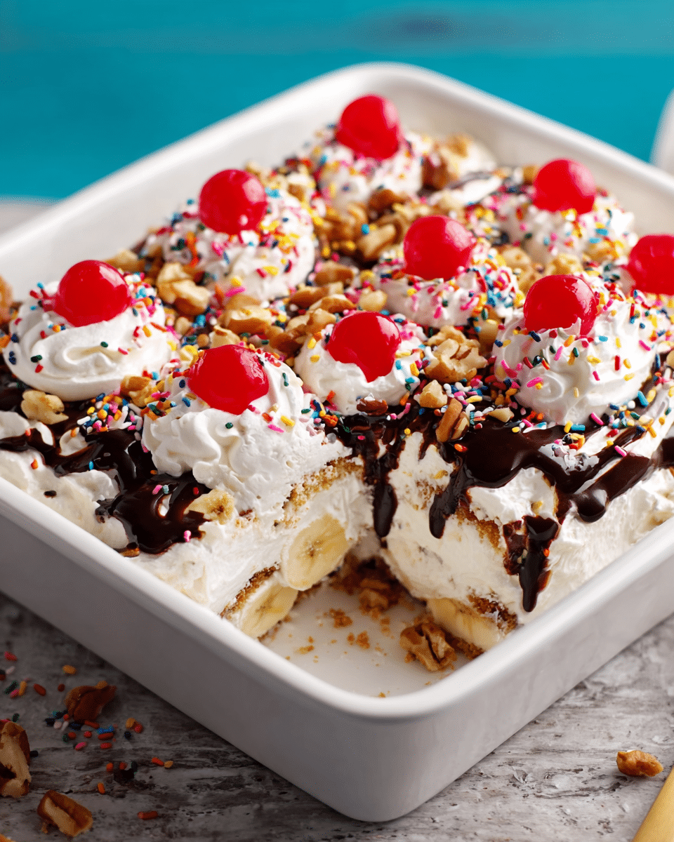 Banana Split Lasagna