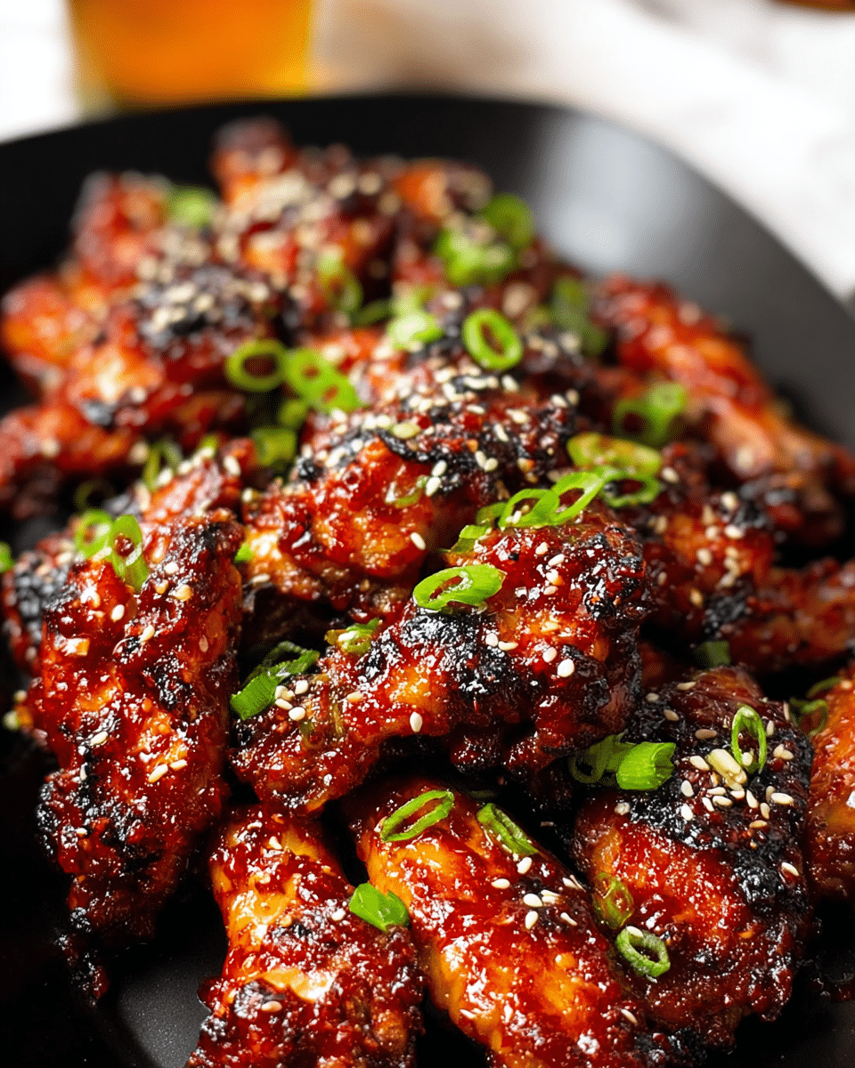 Crispy Korean BBQ Chicken Wings