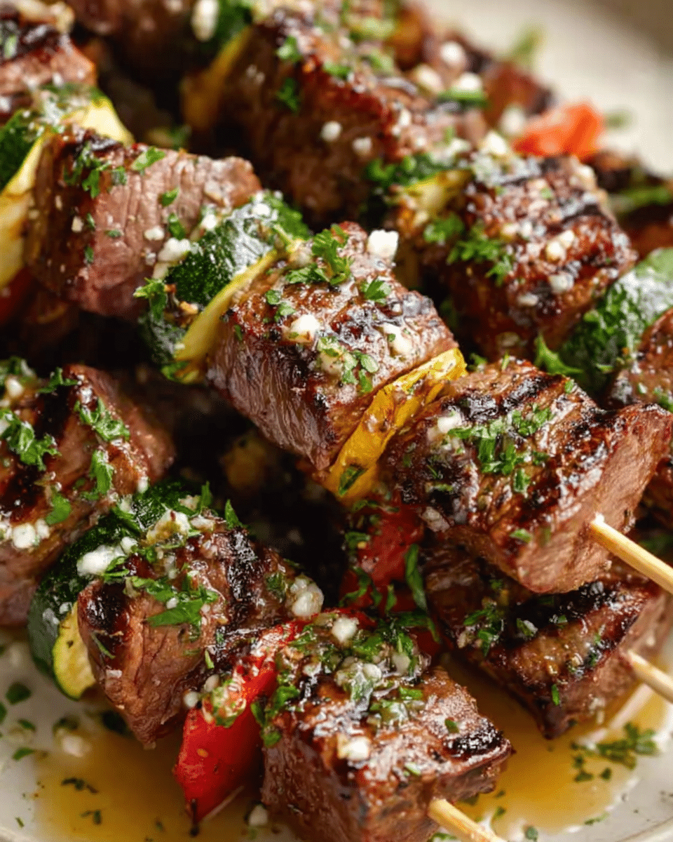 Garlic Butter Steak Kabobs
