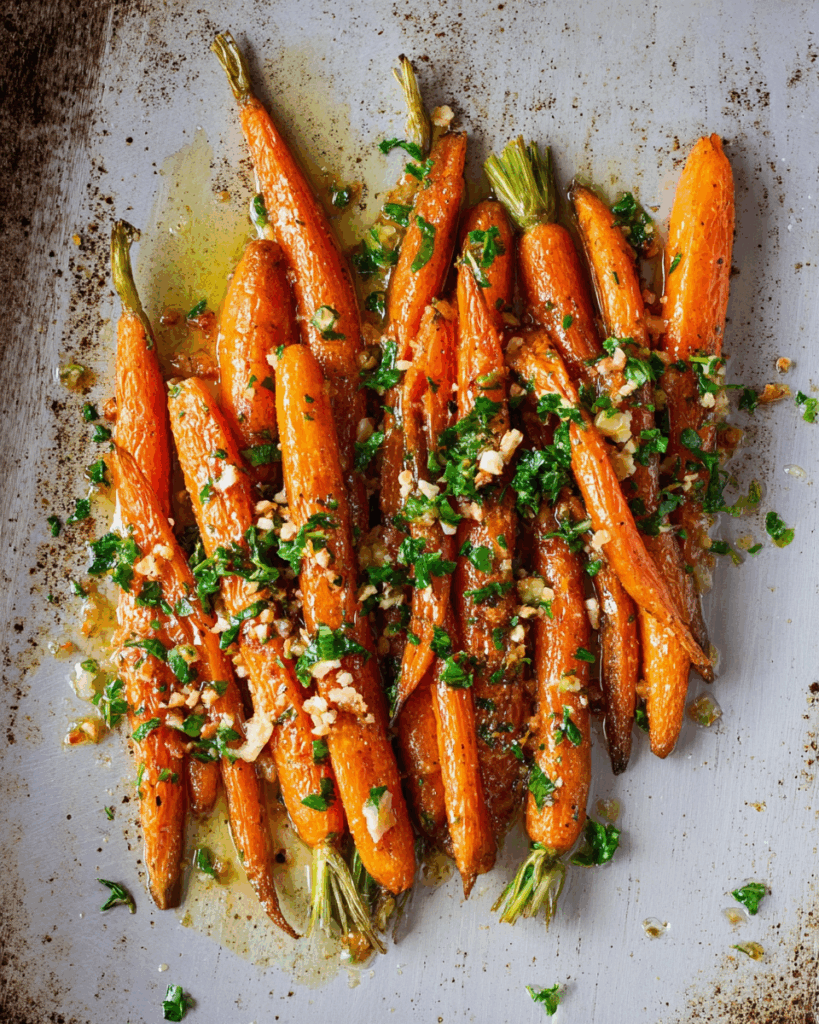 Garlic Butter Roasted Carrots