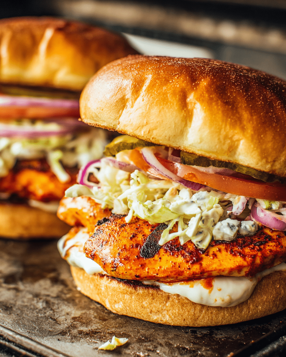 Grilled Buffalo Chicken Sandwiches