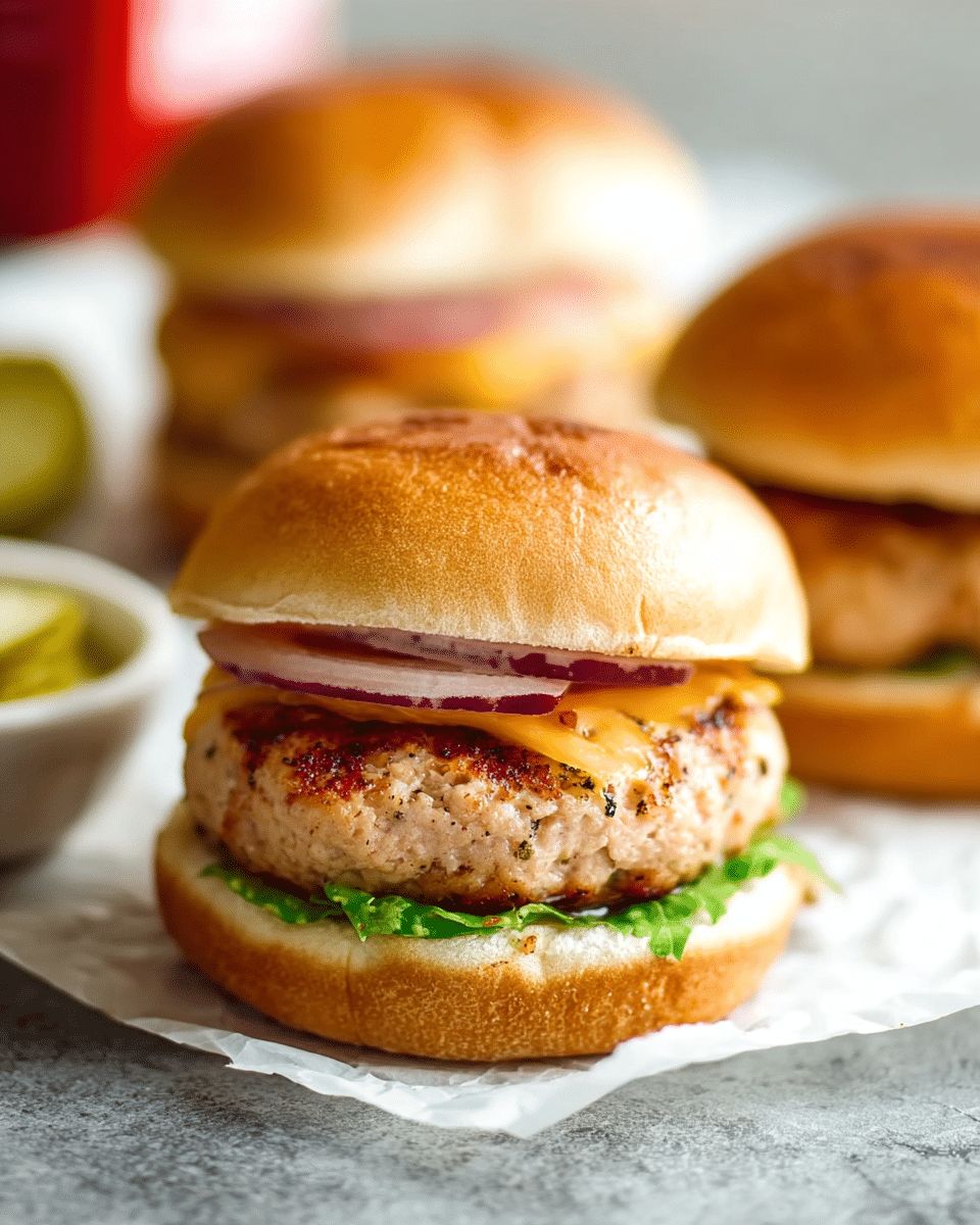 Turkey Burgers Stuffed with Cheese