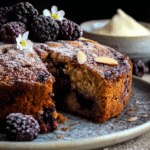 Blackberry Honey Almond Cake