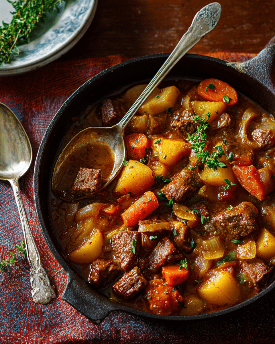 Bison Stew with Root Vegetables