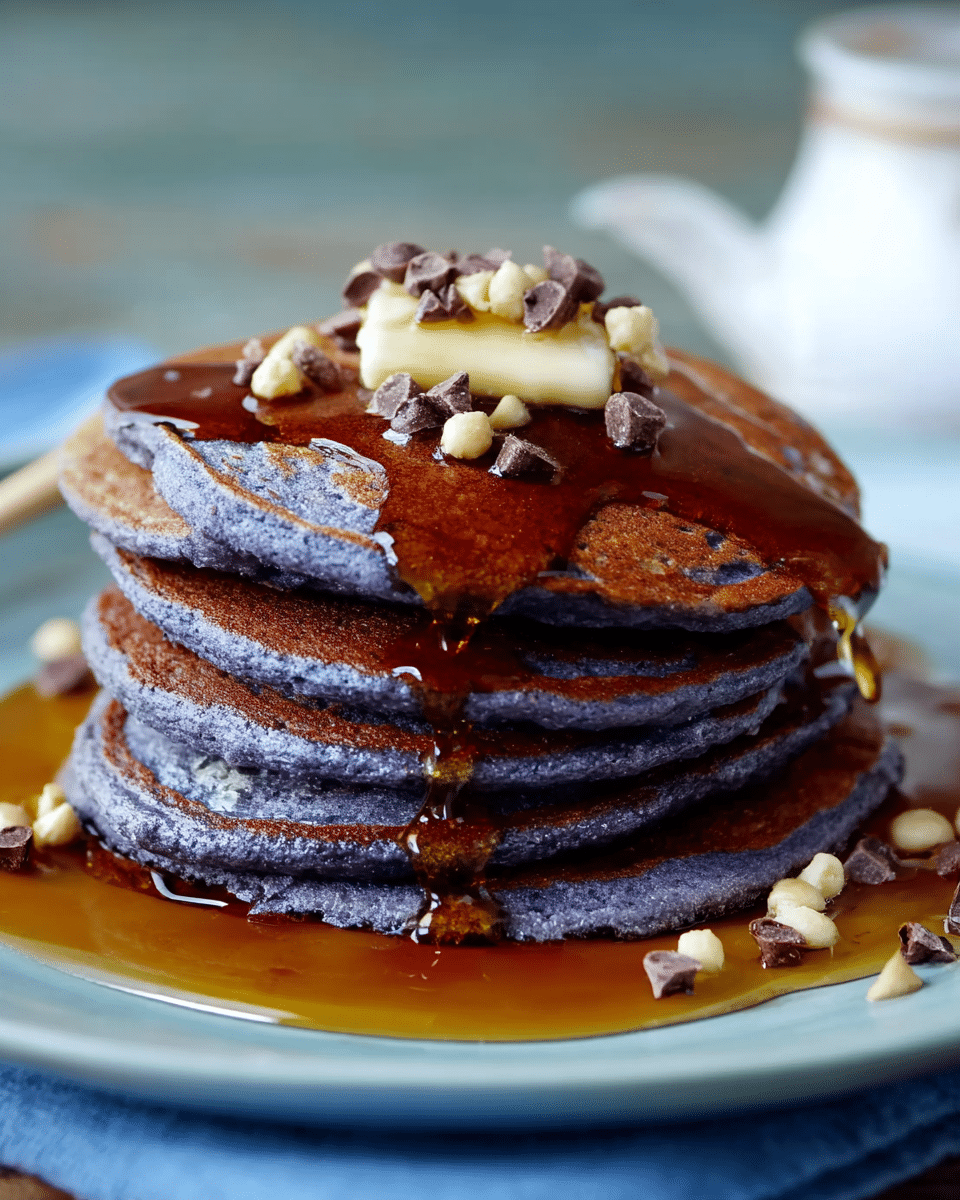 Blue Cornmeal Pancakes