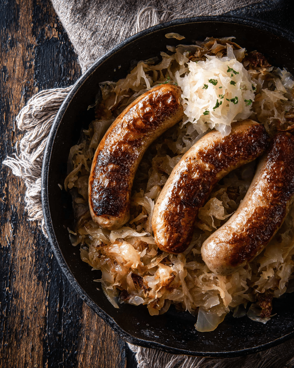 Bratwurst and Sauerkraut