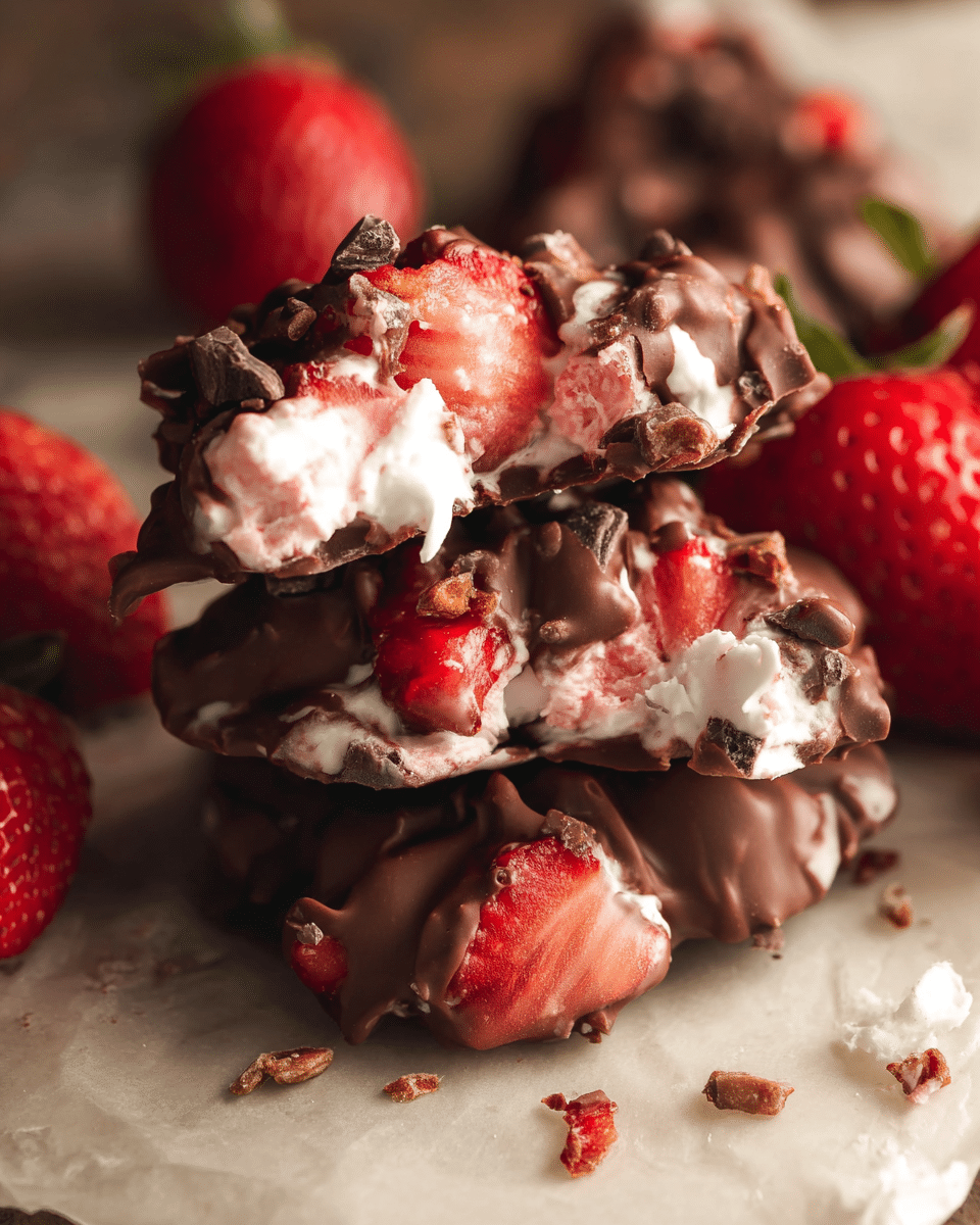 Chocolate Strawberry Yogurt Clusters
