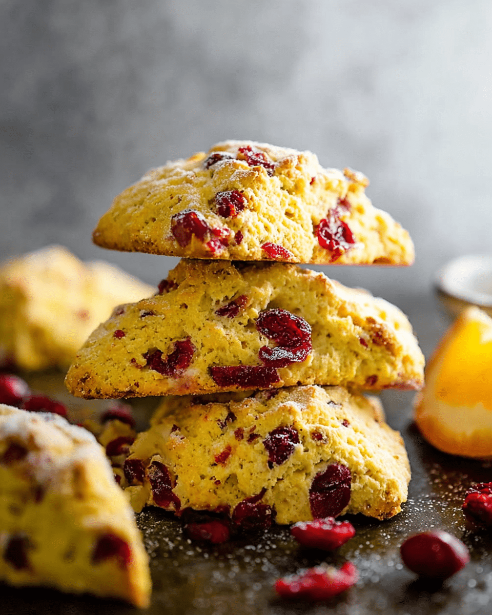 Cranberry Cornmeal Orange Scones