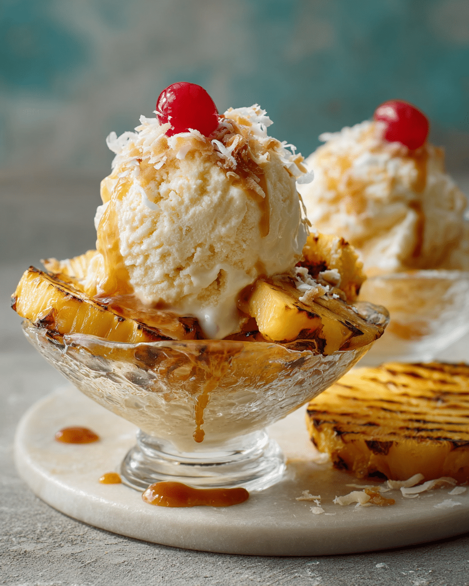 Grilled Pineapple Sundaes