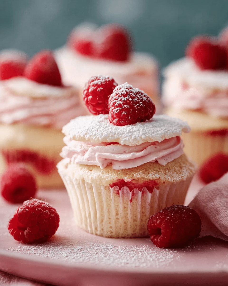 Raspberry Cream Cupcakes