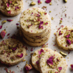 Rose Pistachio Shortbread Cookies