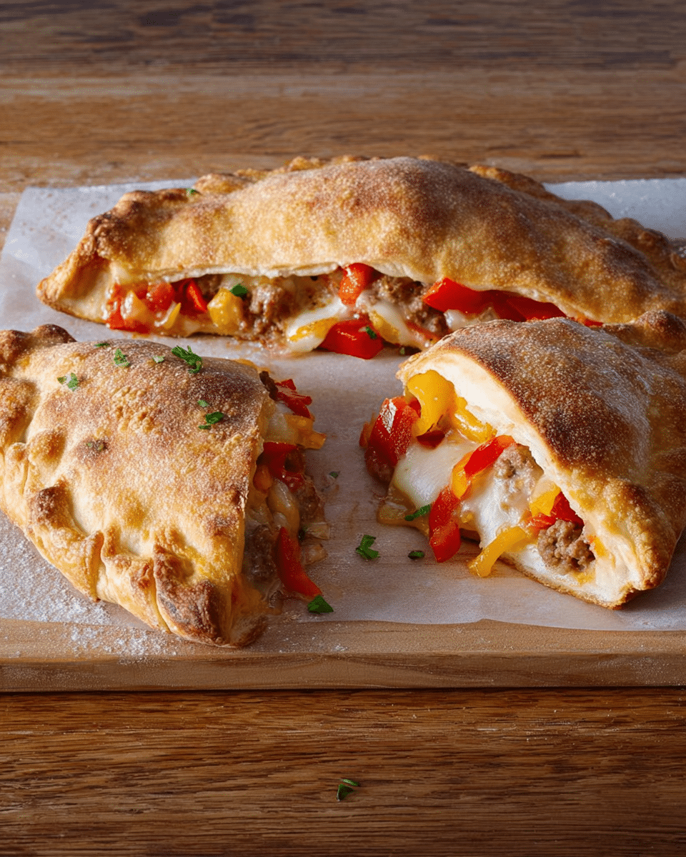 Sausage and Pepper Calzones