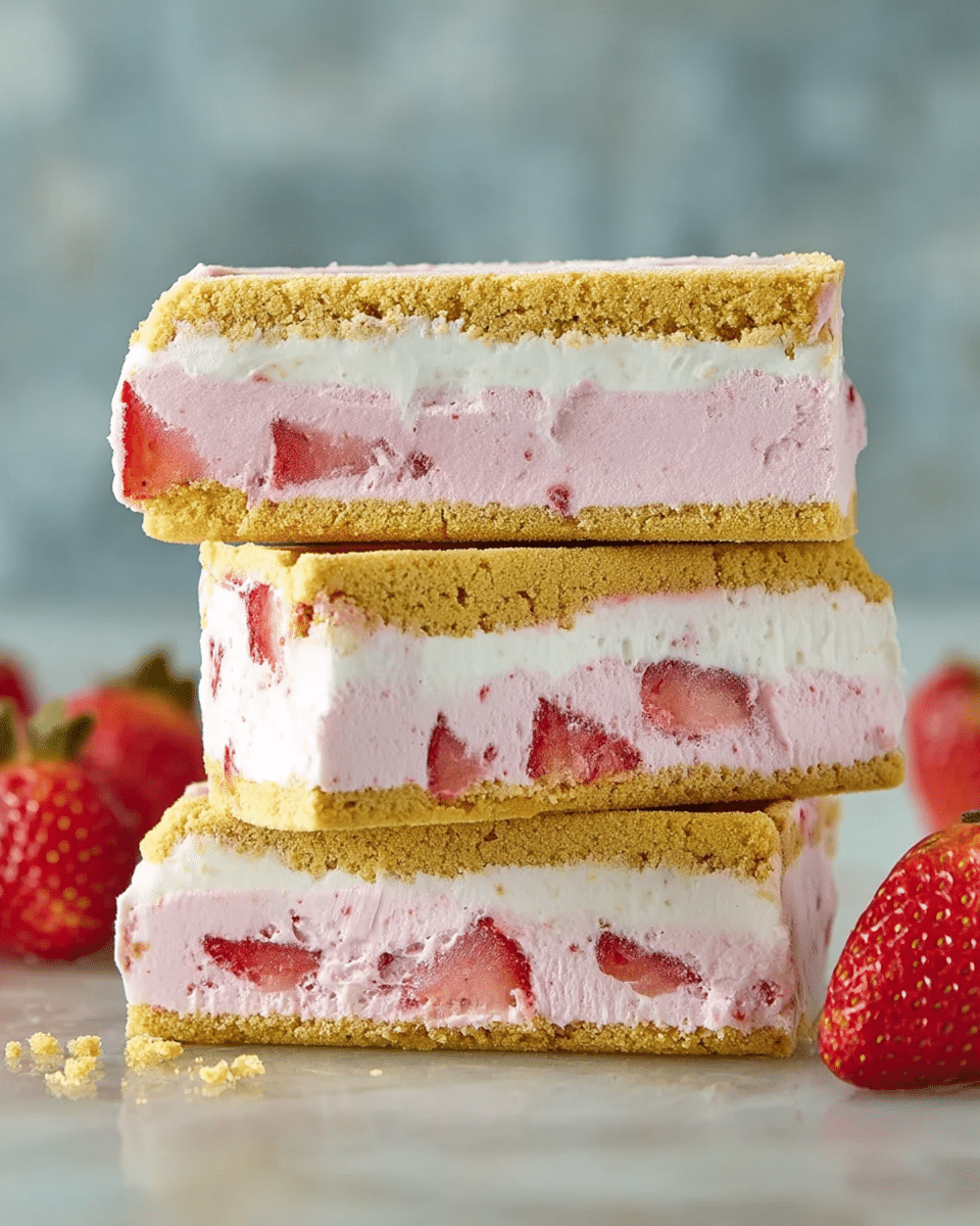 Strawberry Shortcake Ice Cream Bars