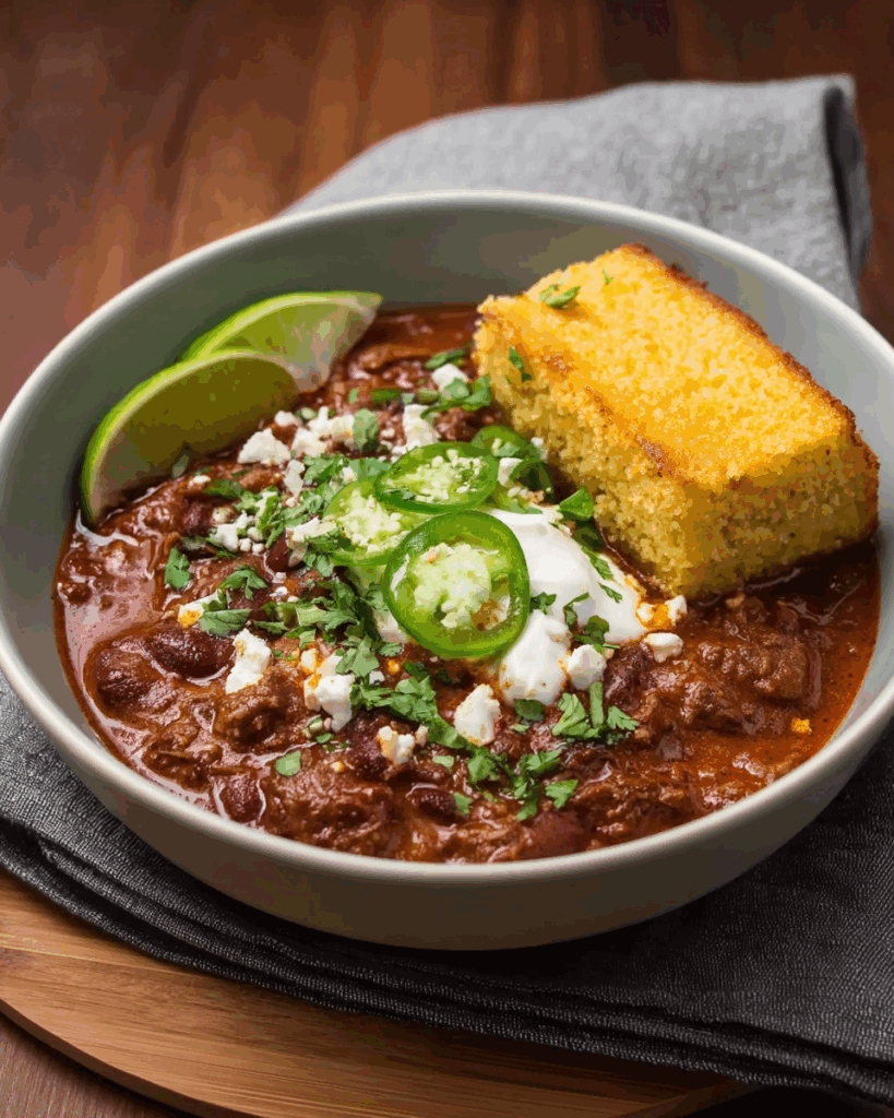 Venison Chili with Cornbread
