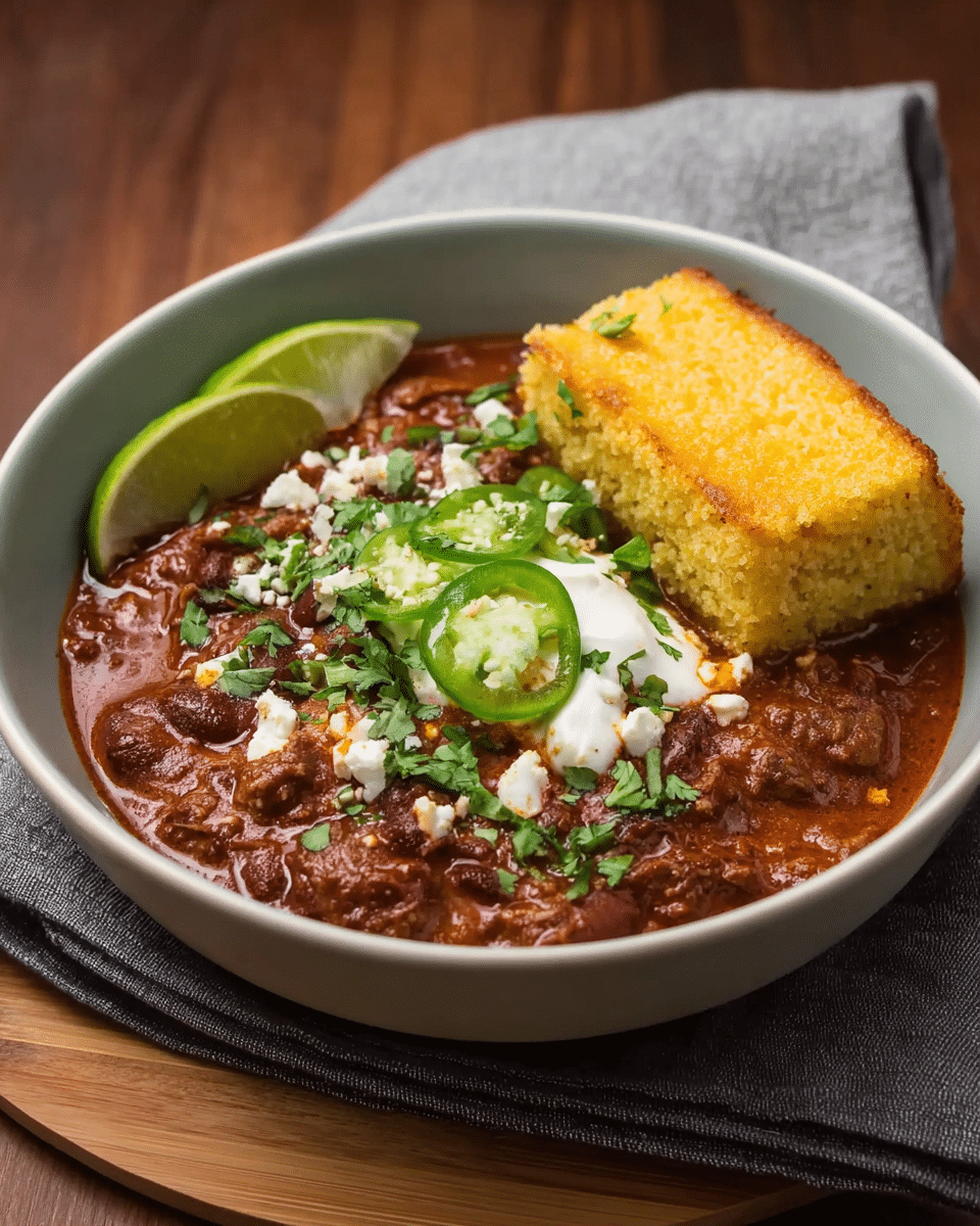 Venison Chili with Cornbread