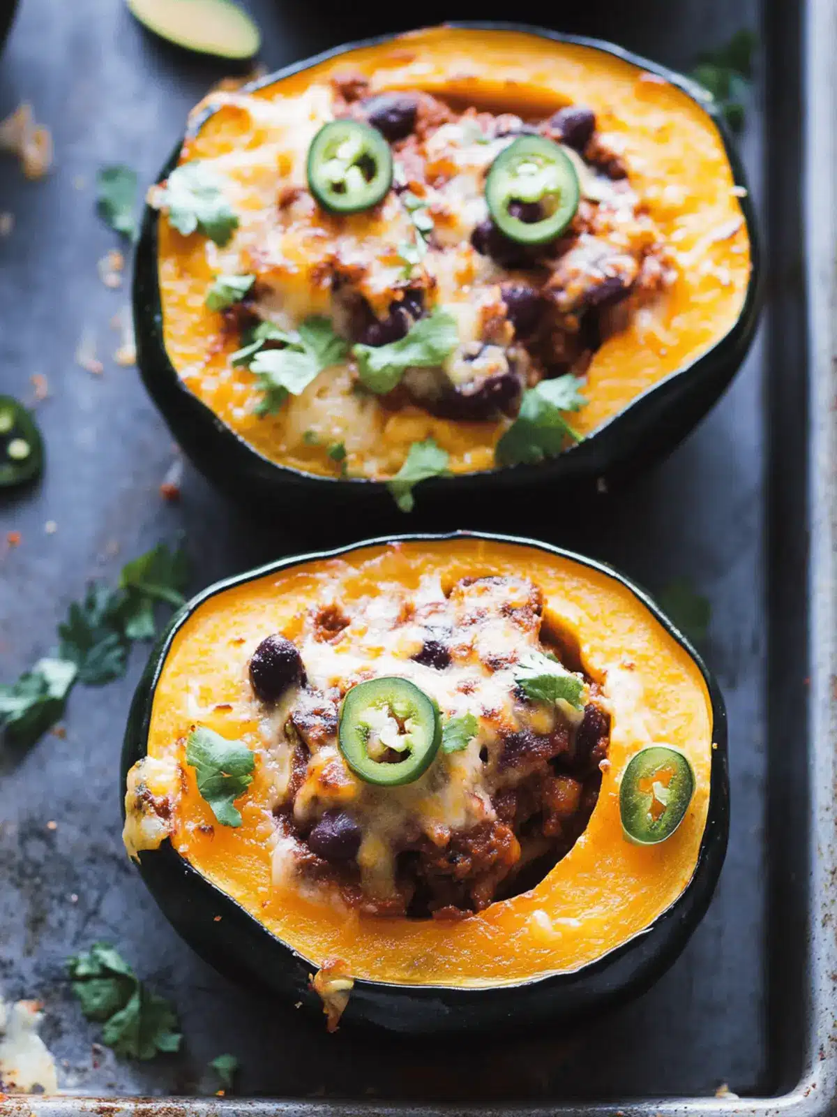 Chili Stuffed Acorn Squash