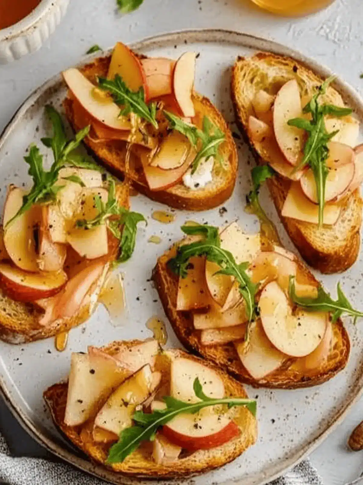 Apple & Brie Crostini with Hot Honey